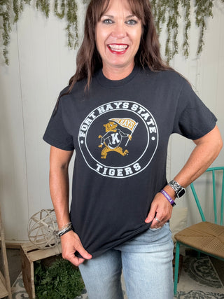 FHSU Vintage Tigers Tee (comfort colors)-FHSU-It's Personal Boutique LLC