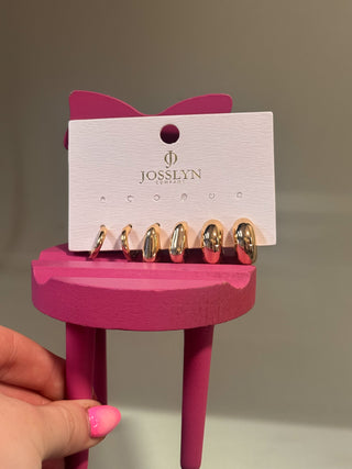 Golden Glow Hoop Trio