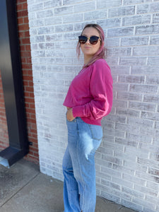 Hot pink crewneck