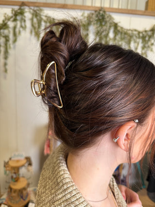 Kitsch Gold Metal Claw Clip