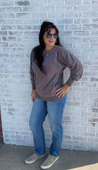 Straight leg medium wash jean-Bottoms-It&#x27;s Personal Boutique LLC