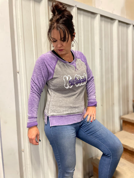 K-State Grey and Purple Crewneck