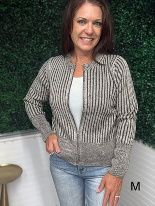 Harbor Two-Tone Zip Sweater