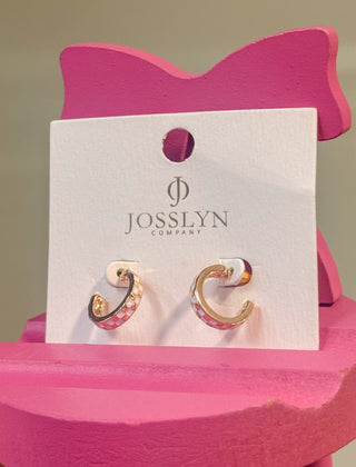 Checkered Luxe Hoops