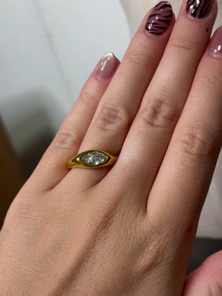 Golden Horse Eye Statement Ring