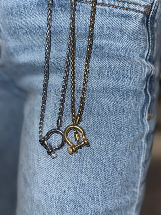 Horseshoe Buckle Charm Necklace