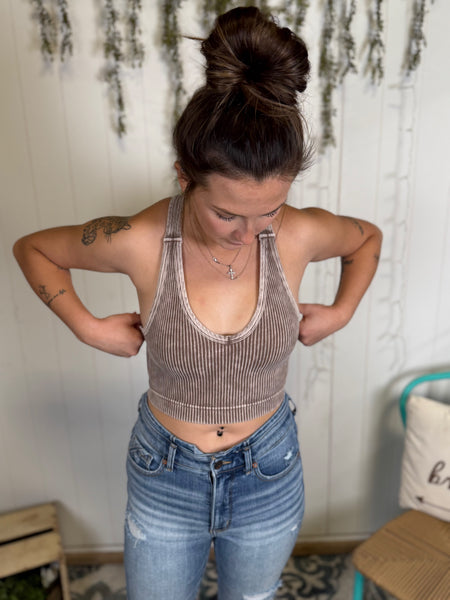 Mocha Bralette Top