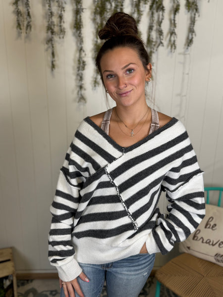 Lived-in Striped Sweater