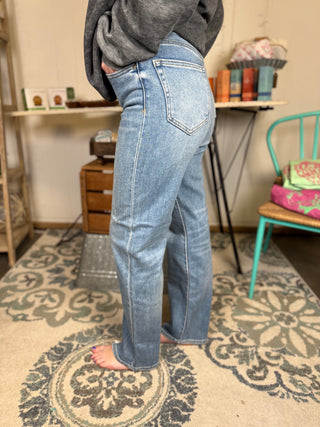 Hidden Straight Leg Jeans-Bottoms-It&#x27;s Personal Boutique LLC