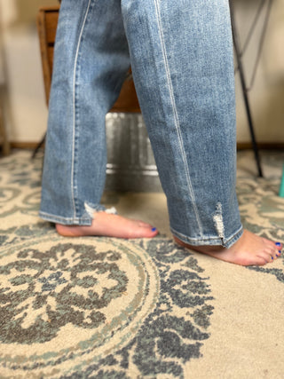 Hidden Straight Leg Jeans-Bottoms-It&#x27;s Personal Boutique LLC