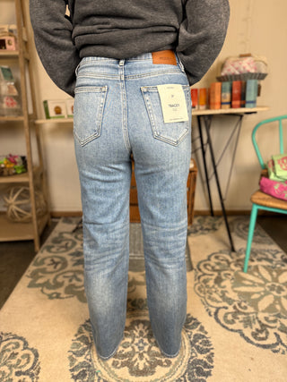 Hidden Straight Leg Jeans-Bottoms-It&#x27;s Personal Boutique LLC