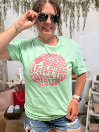 Here Comes the Sun tee-Graphic tee-It&#x27;s Personal Boutique LLC