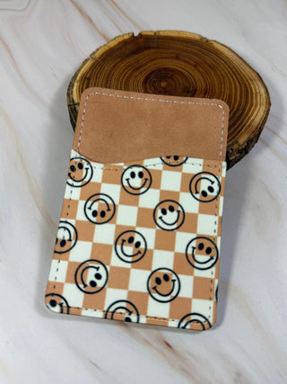 Card Holders-All the Things-Smiley checkered-It&#x27;s Personal Boutique LLC