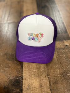 Take It Easy patch trucker hat