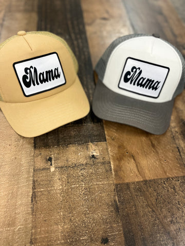 Mama patch trucker hat