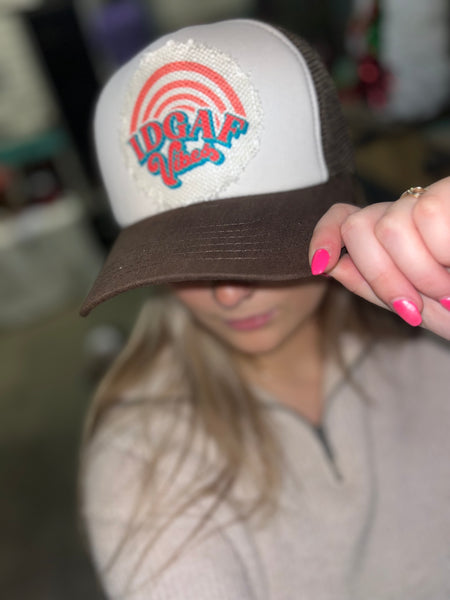 IDGAF patch trucker hat