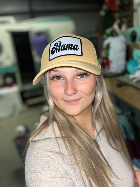 Mama patch trucker hat