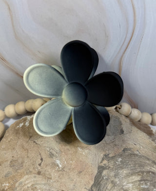 Flower claw clips-Accessories-Ivory/black Ombre-It&#x27;s Personal Boutique LLC