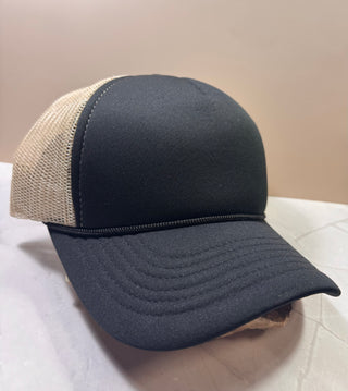 Trucker Hats (custom)-Hats-Black/khaki-It&#x27;s Personal Boutique LLC