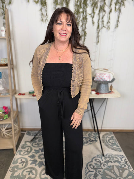Smocked Tube Top Jumpsuit