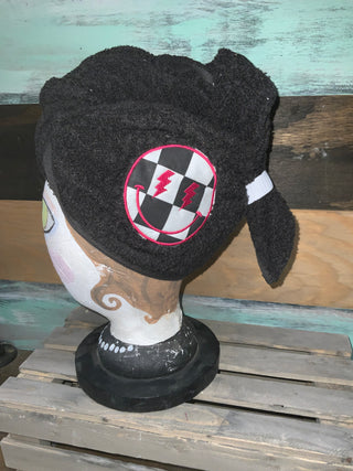 Head Wrap Towels-Towels-Checkered Smiley-It&#x27;s Personal Boutique LLC