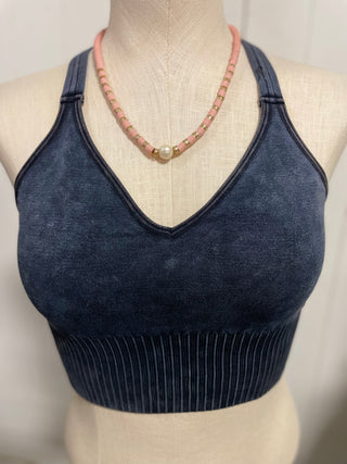 Ash Black Ribbed Crop Top-Bralette-It&#x27;s Personal Boutique LLC