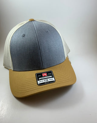 Richardson hats (custom)-Hats-Grey/Birch/Gold-It&#x27;s Personal Boutique LLC