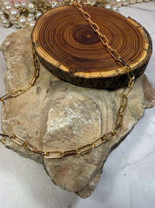 Necklaces $20-Jewlery-Paper clip gold chain-It&#x27;s Personal Boutique LLC