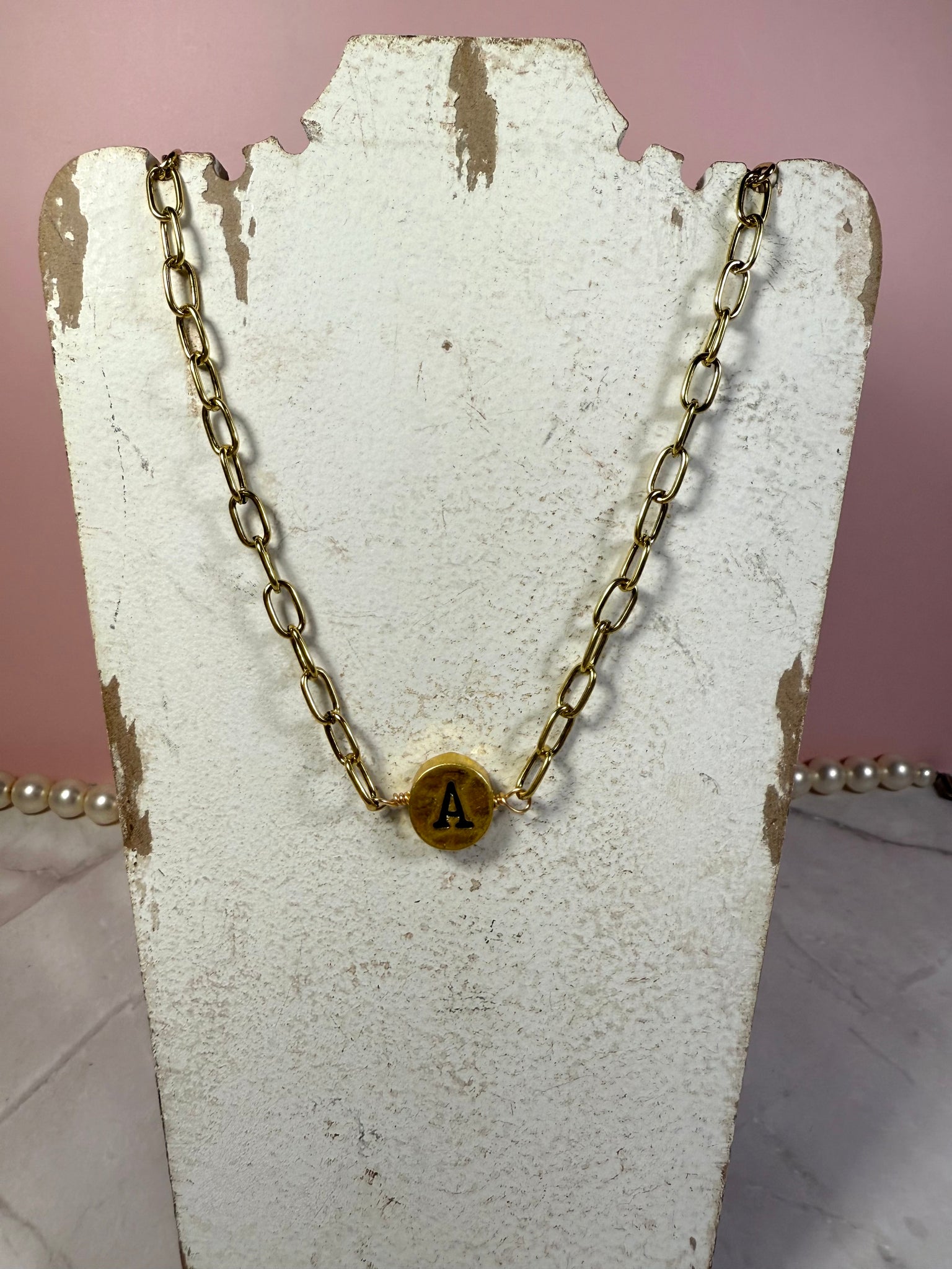 Golden Initial Necklaces