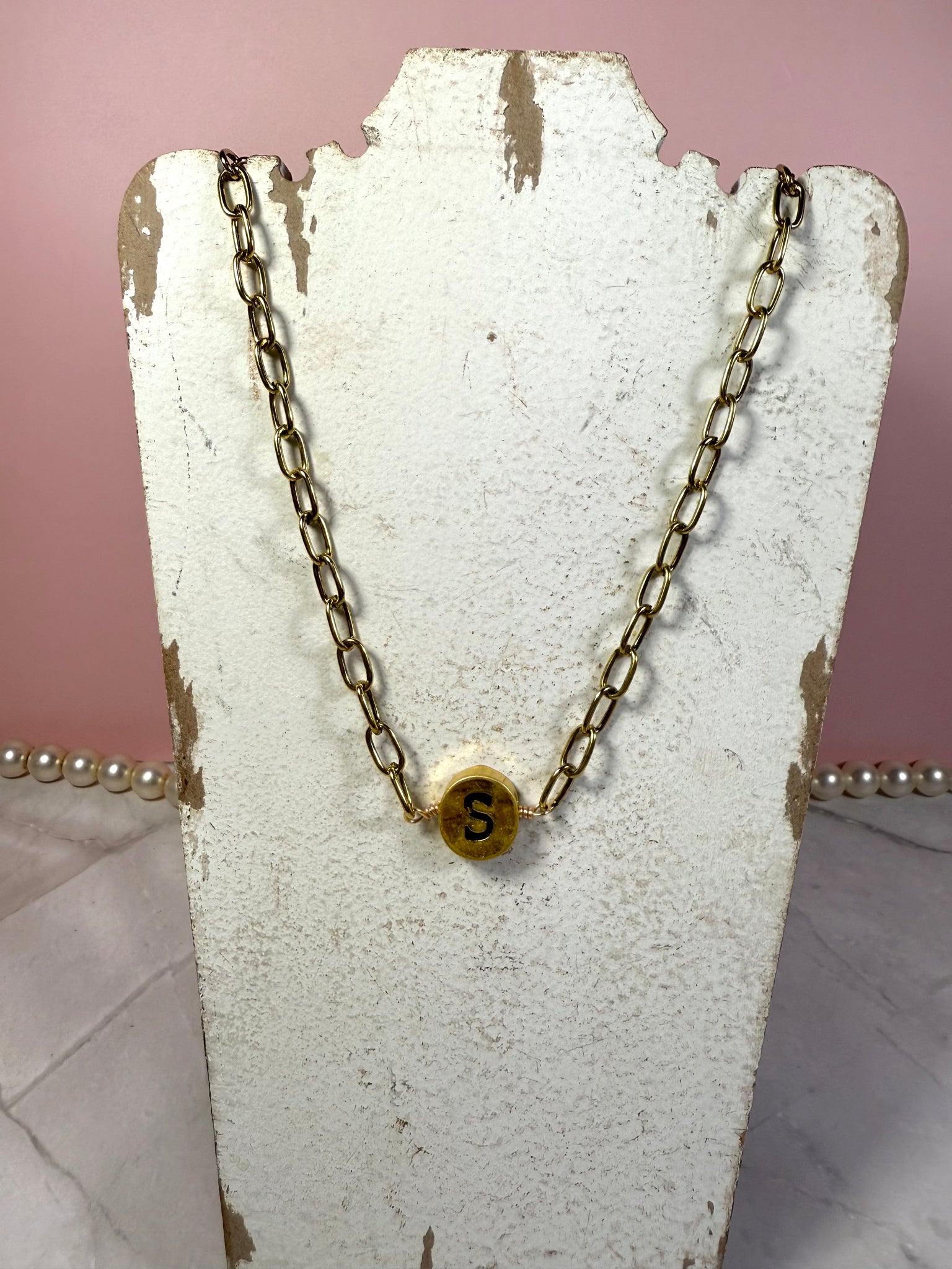 Golden Initial Necklaces