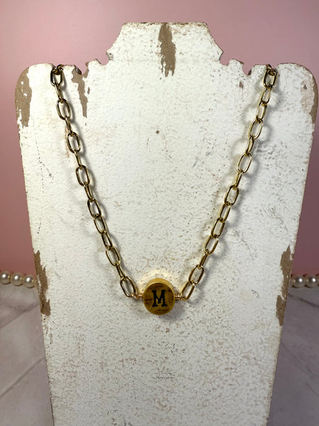 Golden Initial Necklaces