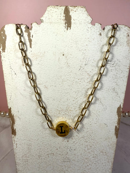 Golden Initial Necklaces