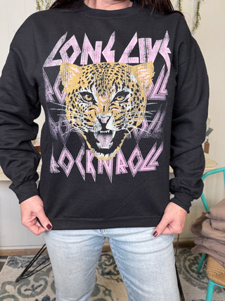 Long Live Rock n Roll Crewneck-Long sleeve-It&#x27;s Personal Boutique LLC
