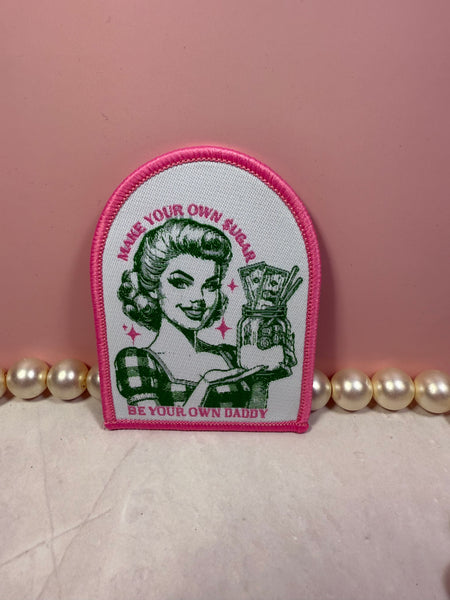Embroidered snarky patches