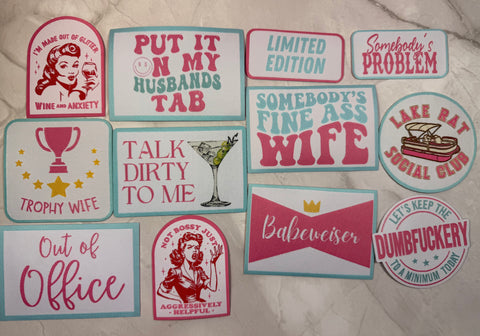 Pink/Blue snarky patches
