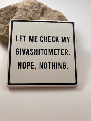 Funny Coasters-All the Things-Giveshitometer-It&#x27;s Personal Boutique LLC