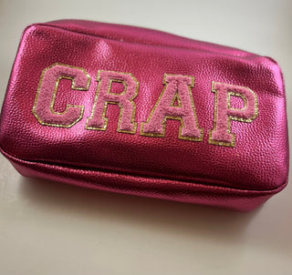 Pink Crap Cosmetic Bag-Accessories-It&#x27;s Personal Boutique LLC
