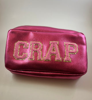 Pink Crap Cosmetic Bag-Accessories-It&#x27;s Personal Boutique LLC