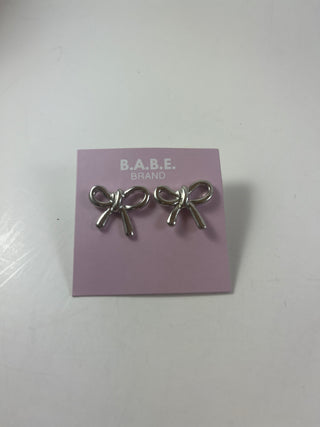 Bow Stud Earrings-Jewelry-Silver-It&#x27;s Personal Boutique LLC