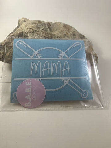 Baseball Mama Car Sticker