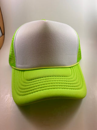 Trucker Hats (custom)-Hats-Lime Green-It&#x27;s Personal Boutique LLC