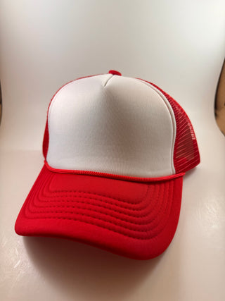 Trucker Hats (custom)-Hats-Red-It&#x27;s Personal Boutique LLC