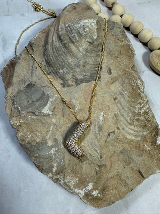 Gold Bubble Initial Necklace-Jewlery-L-It&#x27;s Personal Boutique LLC