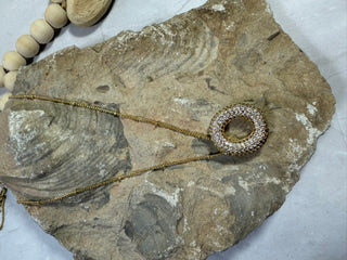 Gold Bubble Initial Necklace-Jewlery-O-It&#x27;s Personal Boutique LLC