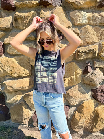 Cassette Tape Graphic Muscle Tank