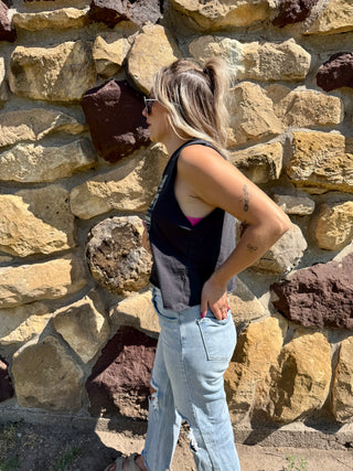 Cassette Tape Graphic Muscle Tank-Tanks-It&#x27;s Personal Boutique LLC