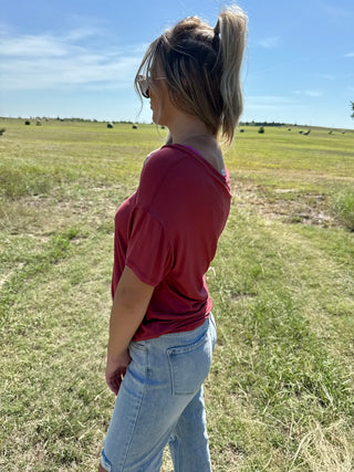 V-Neck soft touched tee-Short sleeve-It&#x27;s Personal Boutique LLC