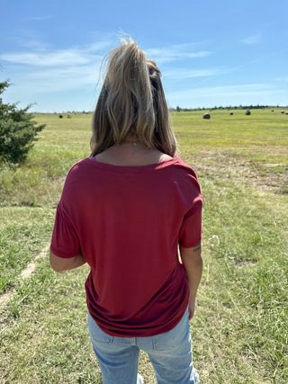 V-Neck soft touched tee-Short sleeve-It&#x27;s Personal Boutique LLC