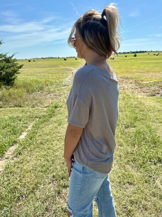 V-Neck soft touched tee-Short sleeve-It&#x27;s Personal Boutique LLC