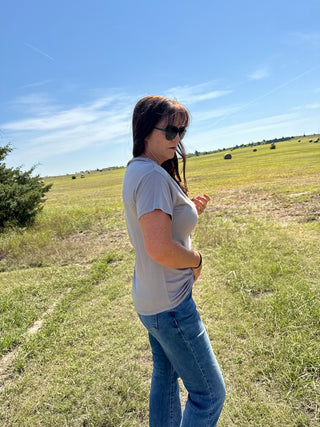 V-Neck soft touched tee-Short sleeve-It&#x27;s Personal Boutique LLC